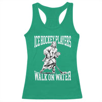 Jesus Ice Hockey Players Walk On Water Racerback Tank Top Funny Christian Gift - Wonder Print Shop