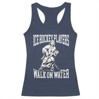 Jesus Ice Hockey Players Walk On Water Racerback Tank Top Funny Christian Gift - Wonder Print Shop