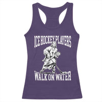 Jesus Ice Hockey Players Walk On Water Racerback Tank Top Funny Christian Gift - Wonder Print Shop