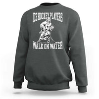 Jesus Ice Hockey Players Walk On Water Sweatshirt Funny Christian Gift - Wonder Print Shop