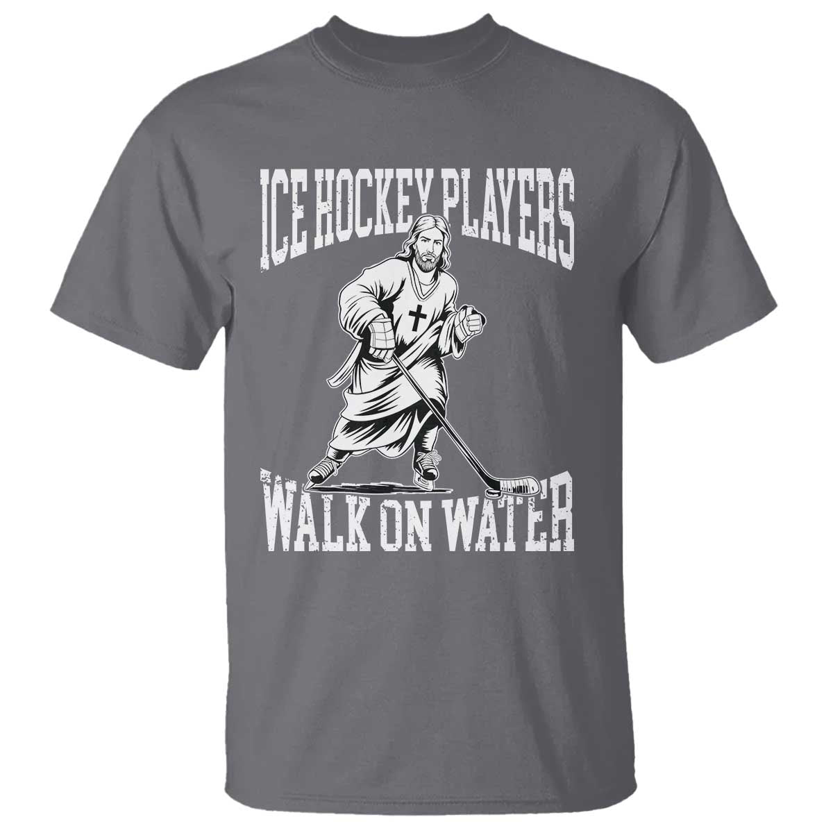Jesus Ice Hockey Players Walk On Water T Shirt Funny Christian Gift - Wonder Print Shop