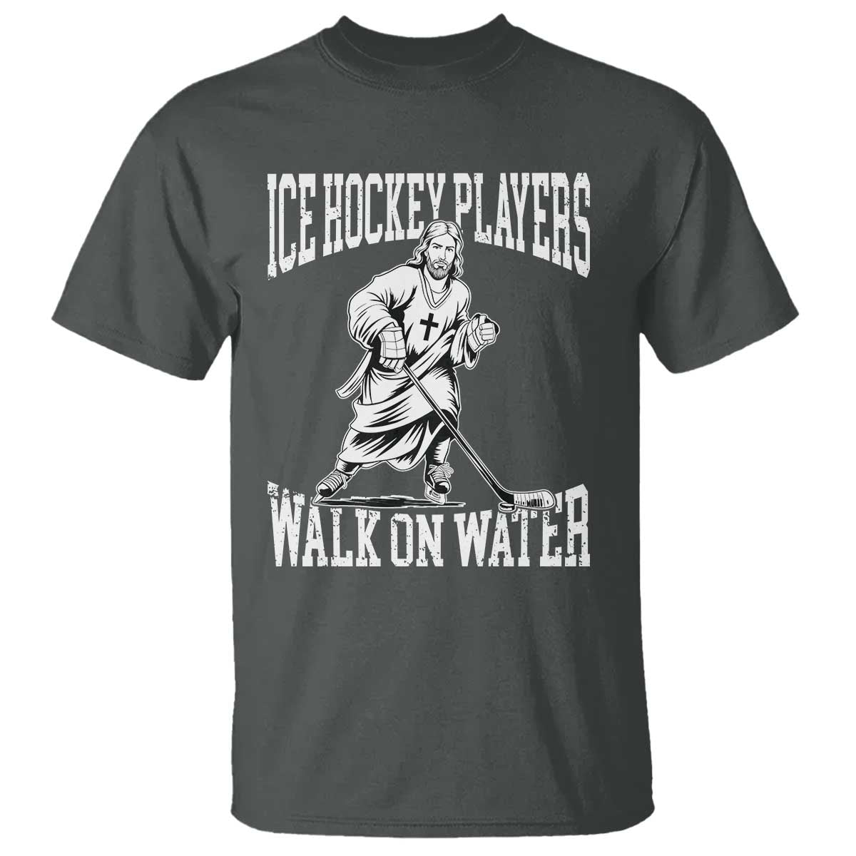 Jesus Ice Hockey Players Walk On Water T Shirt Funny Christian Gift - Wonder Print Shop