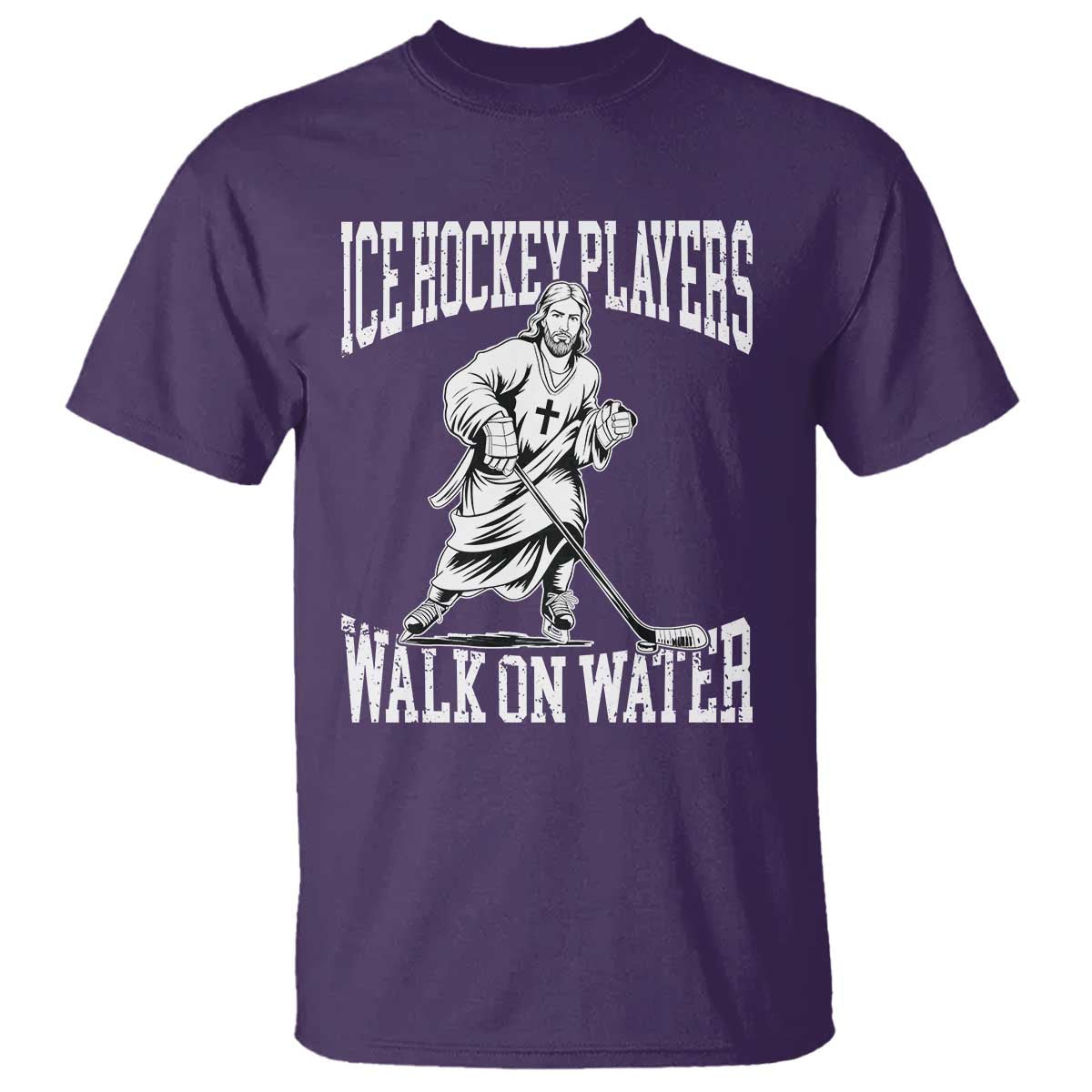 Jesus Ice Hockey Players Walk On Water T Shirt Funny Christian Gift - Wonder Print Shop
