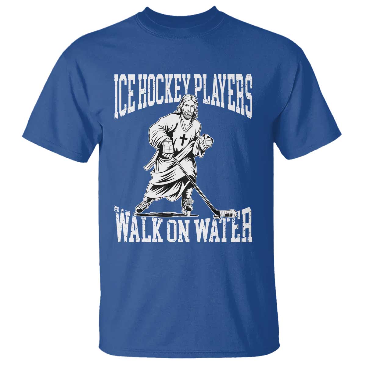 Jesus Ice Hockey Players Walk On Water T Shirt Funny Christian Gift - Wonder Print Shop