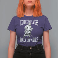 Jesus Ice Hockey Players Walk On Water T Shirt For Women Funny Christian Gift - Wonder Print Shop