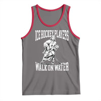Jesus Ice Hockey Players Walk On Water Tank Top Funny Christian Gift - Wonder Print Shop