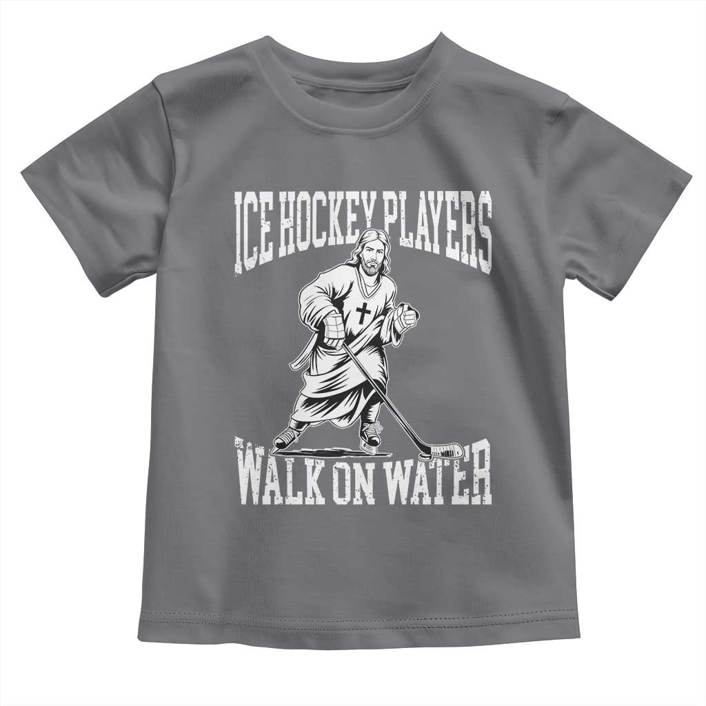 Jesus Ice Hockey Players Walk On Water Toddler T Shirt Funny Christian Gift - Wonder Print Shop