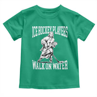 Jesus Ice Hockey Players Walk On Water Toddler T Shirt Funny Christian Gift - Wonder Print Shop