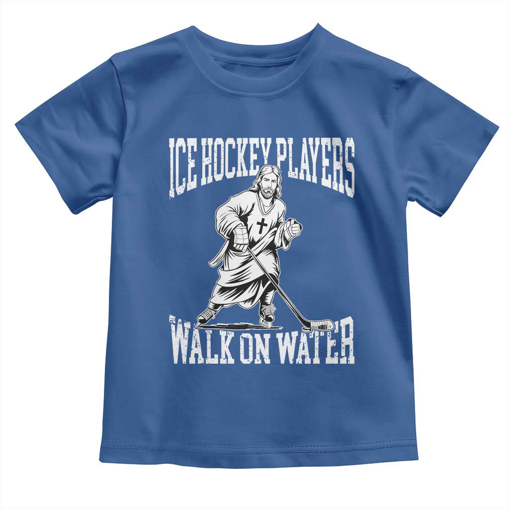 Jesus Ice Hockey Players Walk On Water Toddler T Shirt Funny Christian Gift - Wonder Print Shop
