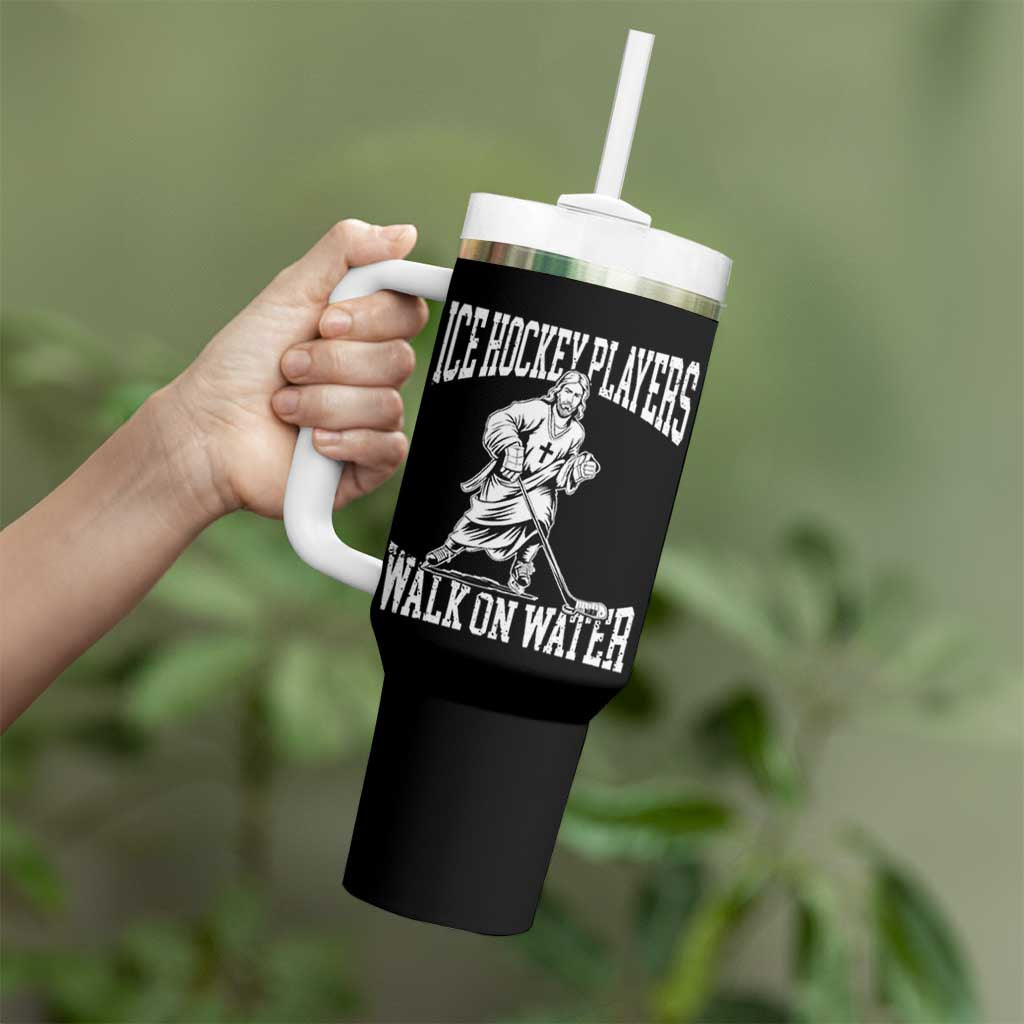 Jesus Ice Hockey Players Walk On Water Tumbler With Handle Funny Christian Gift - Wonder Print Shop