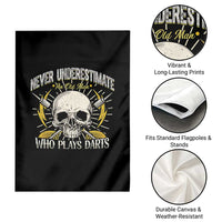 Never Underestimate An Old Who Plays Darts Garden Flag Funny Darts Fan - Wonder Print Shop
