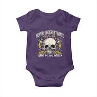 Never Underestimate An Old Who Plays Darts Baby Onesie Funny Darts Fan - Wonder Print Shop