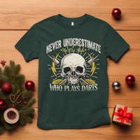 Never Underestimate An Old Who Plays Darts T Shirt Funny Darts Fan - Wonder Print Shop