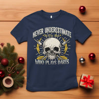 Never Underestimate An Old Who Plays Darts T Shirt Funny Darts Fan - Wonder Print Shop