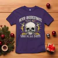 Never Underestimate An Old Who Plays Darts T Shirt Funny Darts Fan - Wonder Print Shop