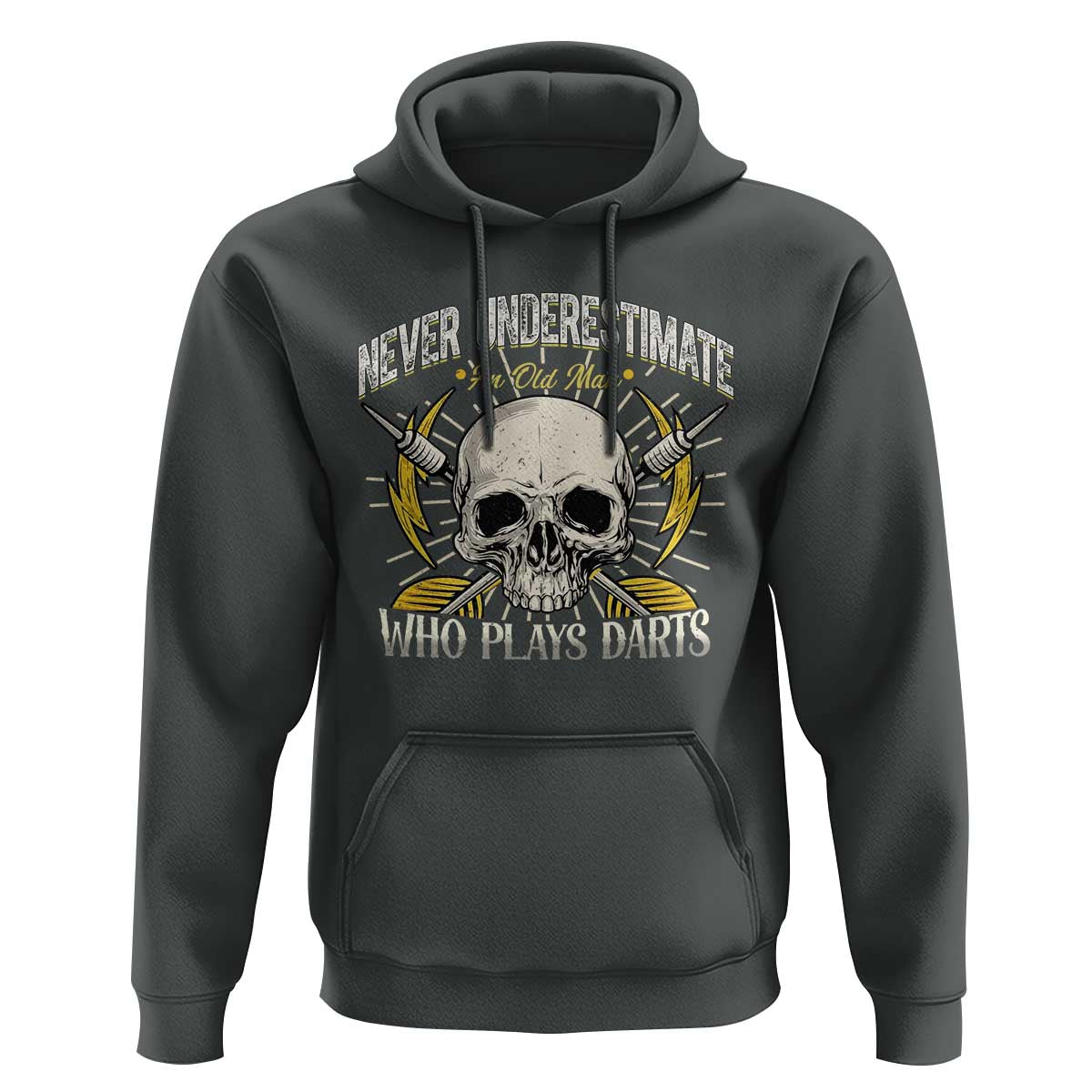 Never Underestimate An Old Who Plays Darts Hoodie Funny Darts Fan - Wonder Print Shop
