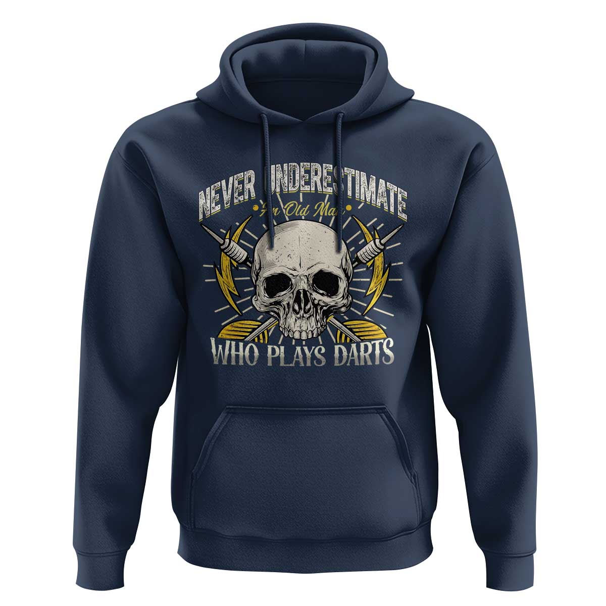Never Underestimate An Old Who Plays Darts Hoodie Funny Darts Fan - Wonder Print Shop