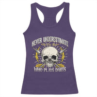 Never Underestimate An Old Who Plays Darts Racerback Tank Top Funny Darts Fan - Wonder Print Shop