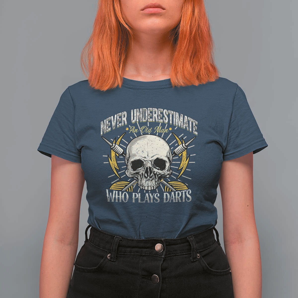 Never Underestimate An Old Who Plays Darts T Shirt For Women Funny Darts Fan - Wonder Print Shop