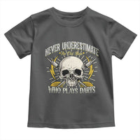 Never Underestimate An Old Who Plays Darts Toddler T Shirt Funny Darts Fan - Wonder Print Shop