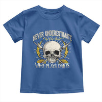 Never Underestimate An Old Who Plays Darts Toddler T Shirt Funny Darts Fan - Wonder Print Shop