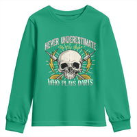 Never Underestimate An Old Who Plays Darts Youth Sweatshirt Funny Darts Fan - Wonder Print Shop