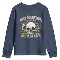 Never Underestimate An Old Who Plays Darts Youth Sweatshirt Funny Darts Fan - Wonder Print Shop