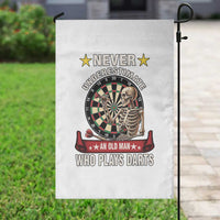 Never Underestimate An Old Man Plays Darts Garden Flag Gothic Darts Player - Wonder Print Shop