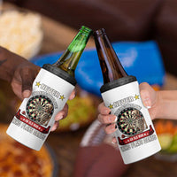Never Underestimate An Old Man Plays Darts 4 in 1 Can Cooler Tumbler Gothic Darts Player - Wonder Print Shop