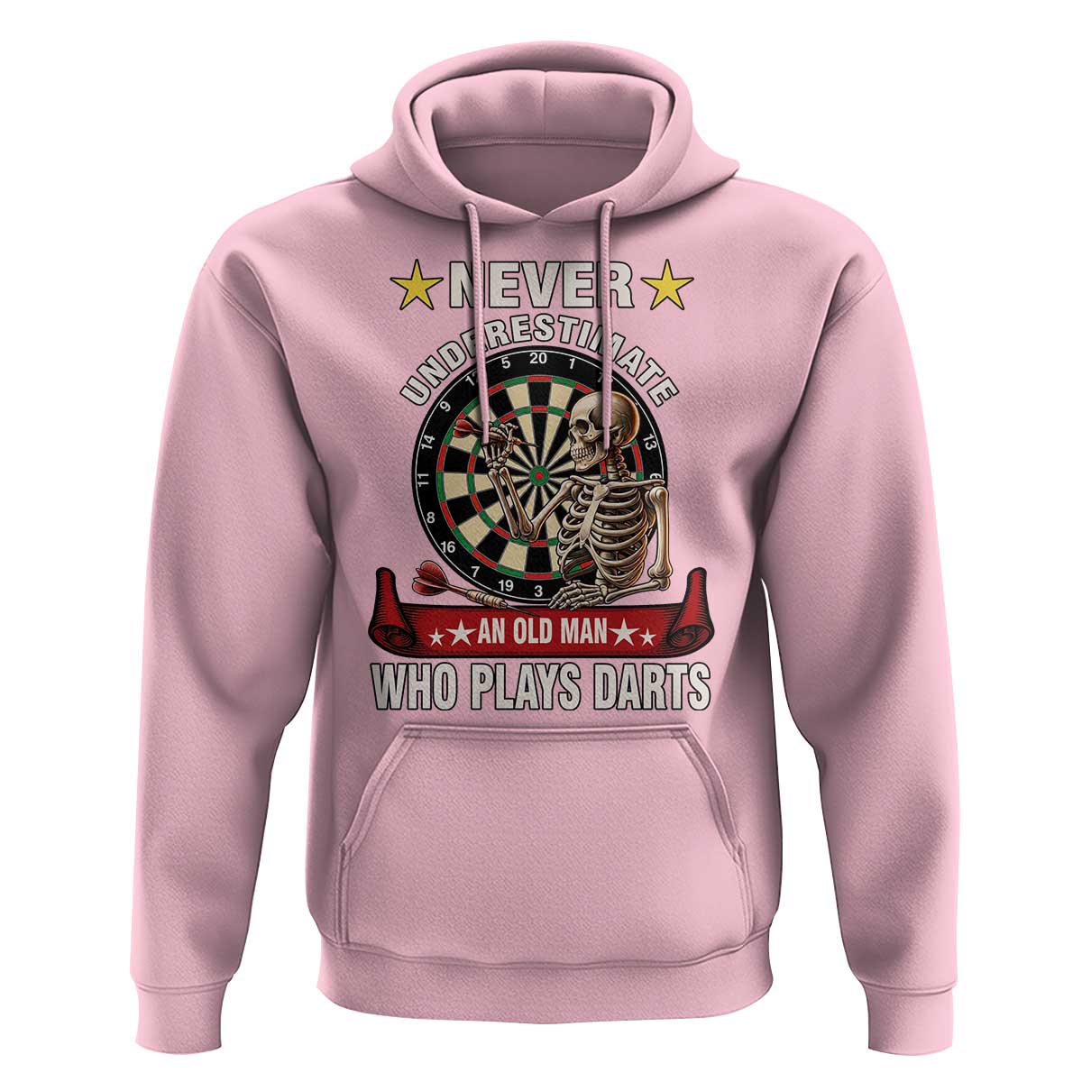 Never Underestimate An Old Man Plays Darts Hoodie Gothic Darts Player - Wonder Print Shop