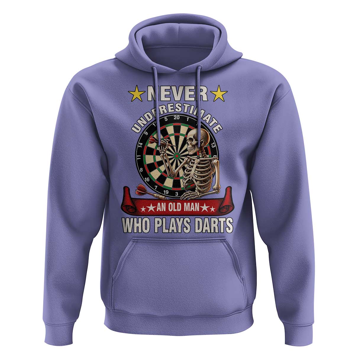 Never Underestimate An Old Man Plays Darts Hoodie Gothic Darts Player - Wonder Print Shop