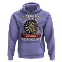 Never Underestimate An Old Man Plays Darts Hoodie Gothic Darts Player - Wonder Print Shop