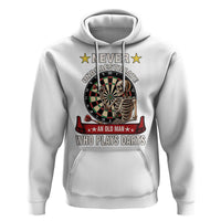 Never Underestimate An Old Man Plays Darts Hoodie Gothic Darts Player - Wonder Print Shop