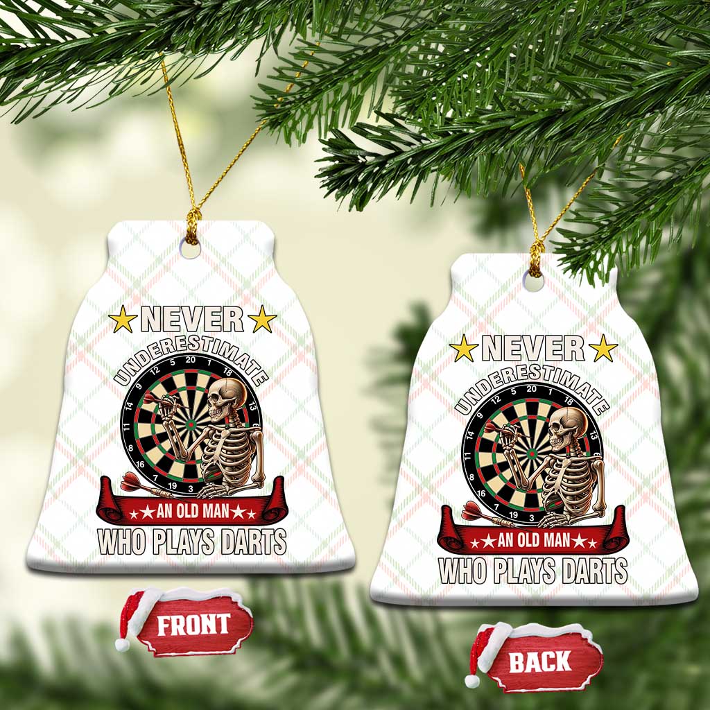 Never Underestimate An Old Man Plays Darts Ceramic Ornament Gothic Darts Player - Wonder Print Shop