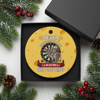 Never Underestimate An Old Man Plays Darts Ceramic Ornament Gothic Darts Player - Wonder Print Shop