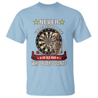 Never Underestimate An Old Man Plays Darts T Shirt Gothic Darts Player - Wonder Print Shop