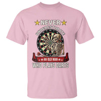 Never Underestimate An Old Man Plays Darts T Shirt Gothic Darts Player - Wonder Print Shop