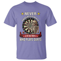 Never Underestimate An Old Man Plays Darts T Shirt Gothic Darts Player - Wonder Print Shop