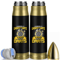 Never Underestimate An Old Man Plays Darts Bullet Tumbler Funny Dartist Grim Reaper Gift - Wonder Print Shop