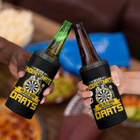Never Underestimate An Old Man Plays Darts 4 in 1 Can Cooler Tumbler Funny Dartist Grim Reaper Gift - Wonder Print Shop