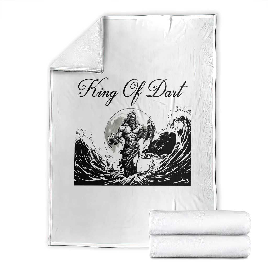 Greek Mythology Poseidon Dartist Throw Blanket King Of Dart Thrower - Wonder Print Shop