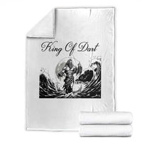 Greek Mythology Poseidon Dartist Throw Blanket King Of Dart Thrower - Wonder Print Shop