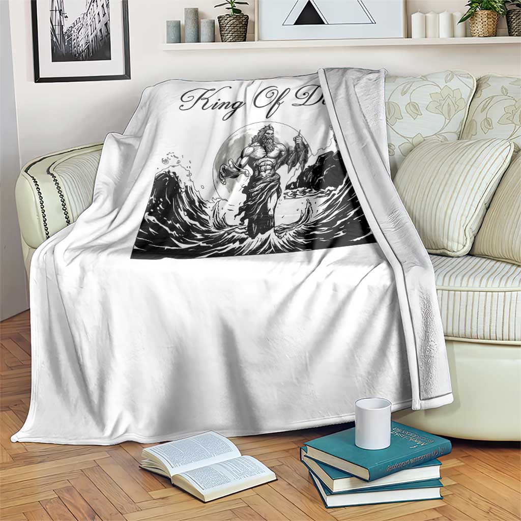 Greek Mythology Poseidon Dartist Throw Blanket King Of Dart Thrower - Wonder Print Shop