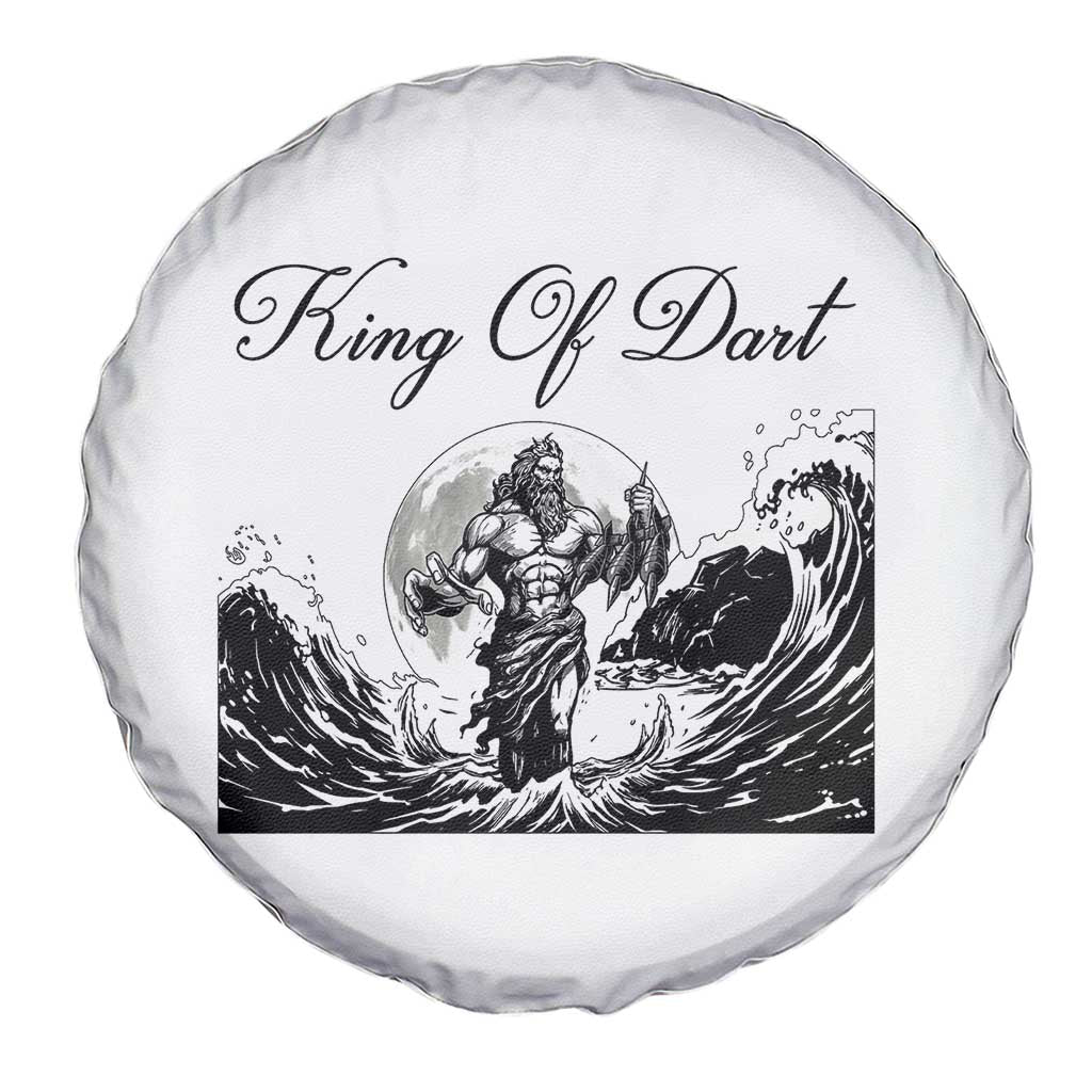 Greek Mythology Poseidon Dartist Spare Tire Cover King Of Dart Thrower - Wonder Print Shop