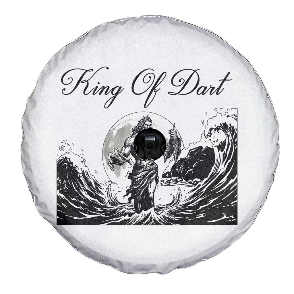 Greek Mythology Poseidon Dartist Spare Tire Cover King Of Dart Thrower - Wonder Print Shop