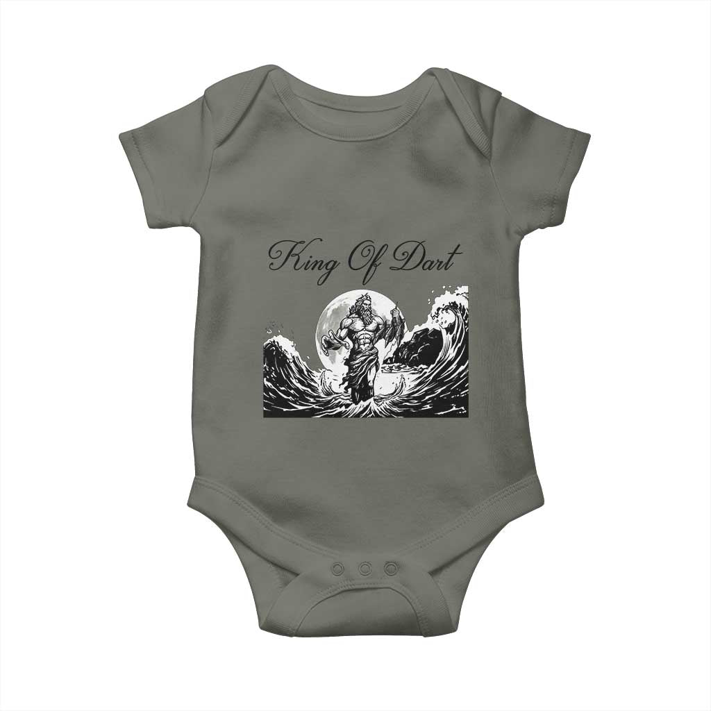 Greek Mythology Poseidon Dartist Baby Onesie King Of Dart Thrower - Wonder Print Shop