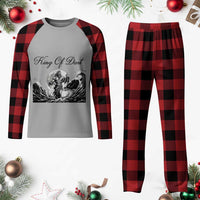 Greek Mythology Poseidon Dartist Plaid Pajama Set King Of Dart Thrower - Wonder Print Shop