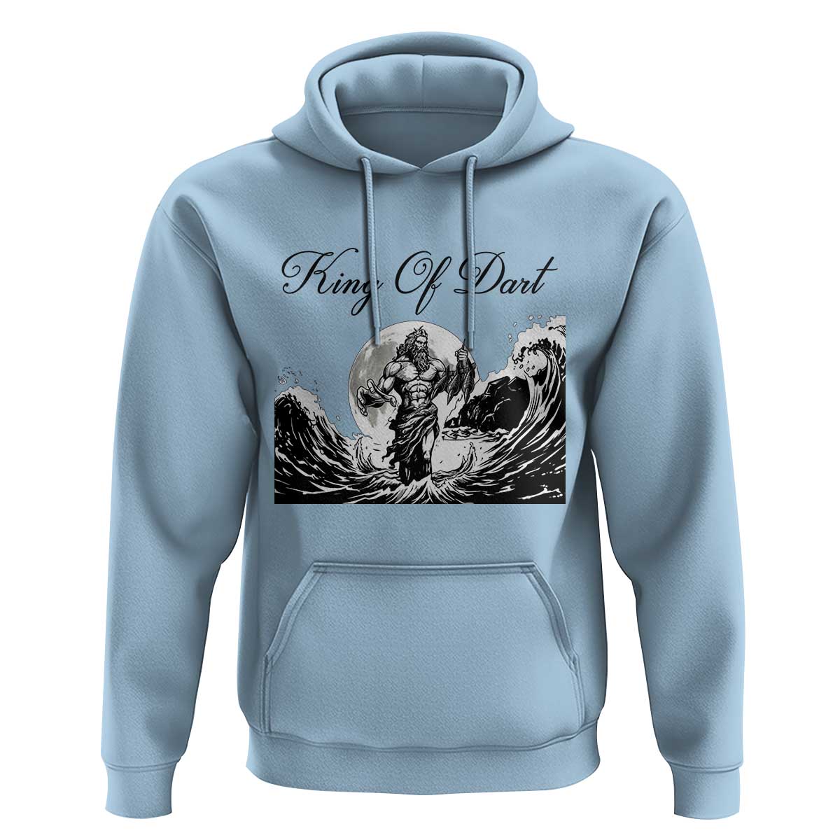 Greek Mythology Poseidon Dartist Hoodie King Of Dart Thrower - Wonder Print Shop