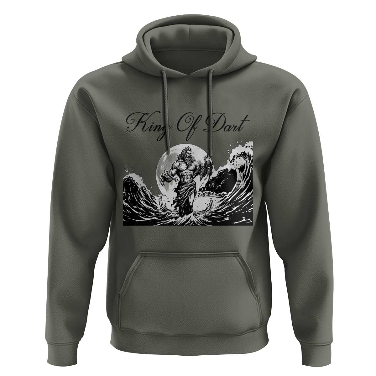 Greek Mythology Poseidon Dartist Hoodie King Of Dart Thrower - Wonder Print Shop