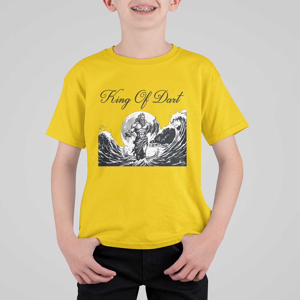Greek Mythology Poseidon Dartist T Shirt For Kid King Of Dart Thrower - Wonder Print Shop